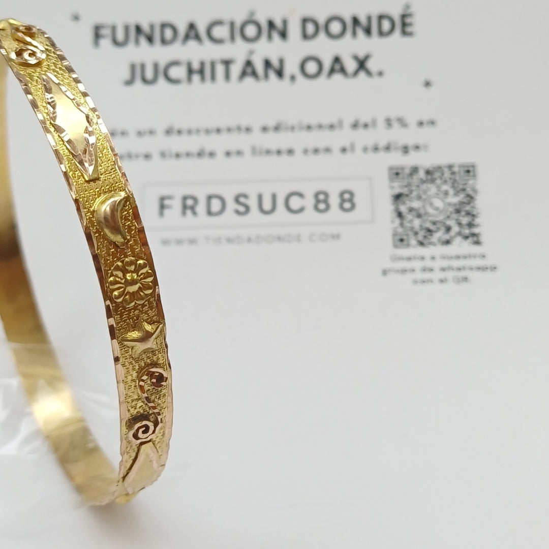 PULSERA RIGIDA ORO 10 K 8,00 GRMS (SEMINUEVO)