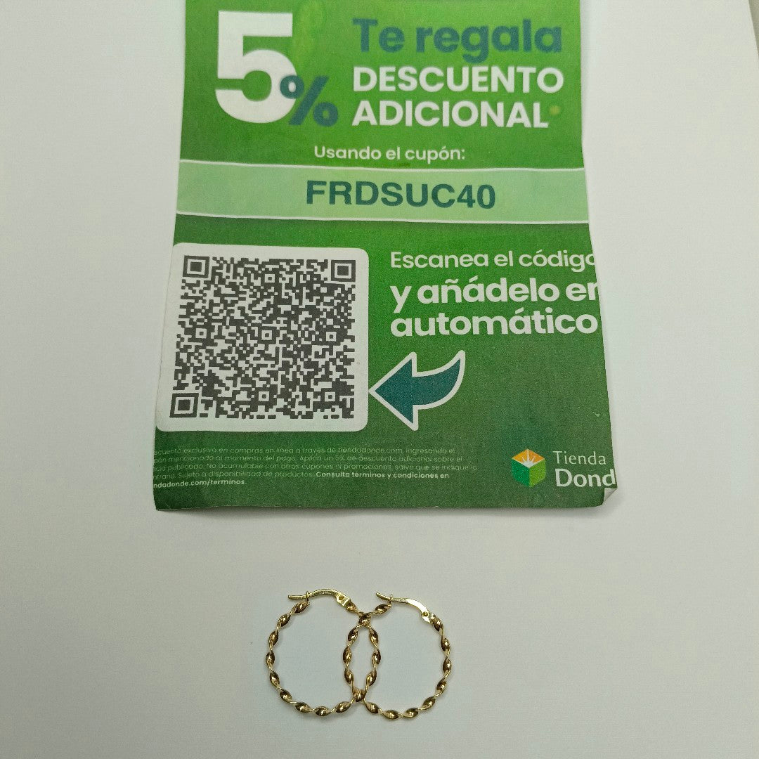 ARRACADAS ORO 14K 1.5 (NUEVO)