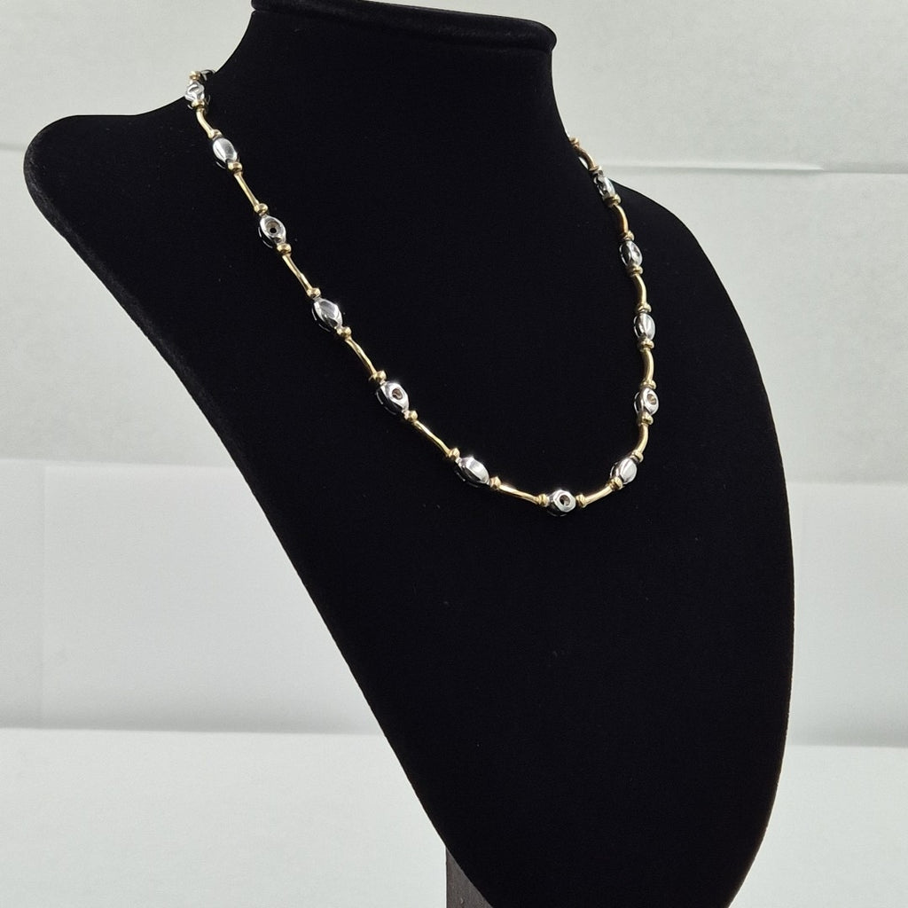 GARGANTILLA ORO,ORO BLANCO 14 K 35,60 GRMS (SEMINUEVO)