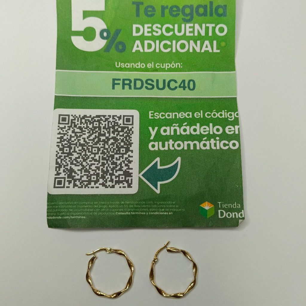 ARRACADAS ORO 14K 1.5 (NUEVO)