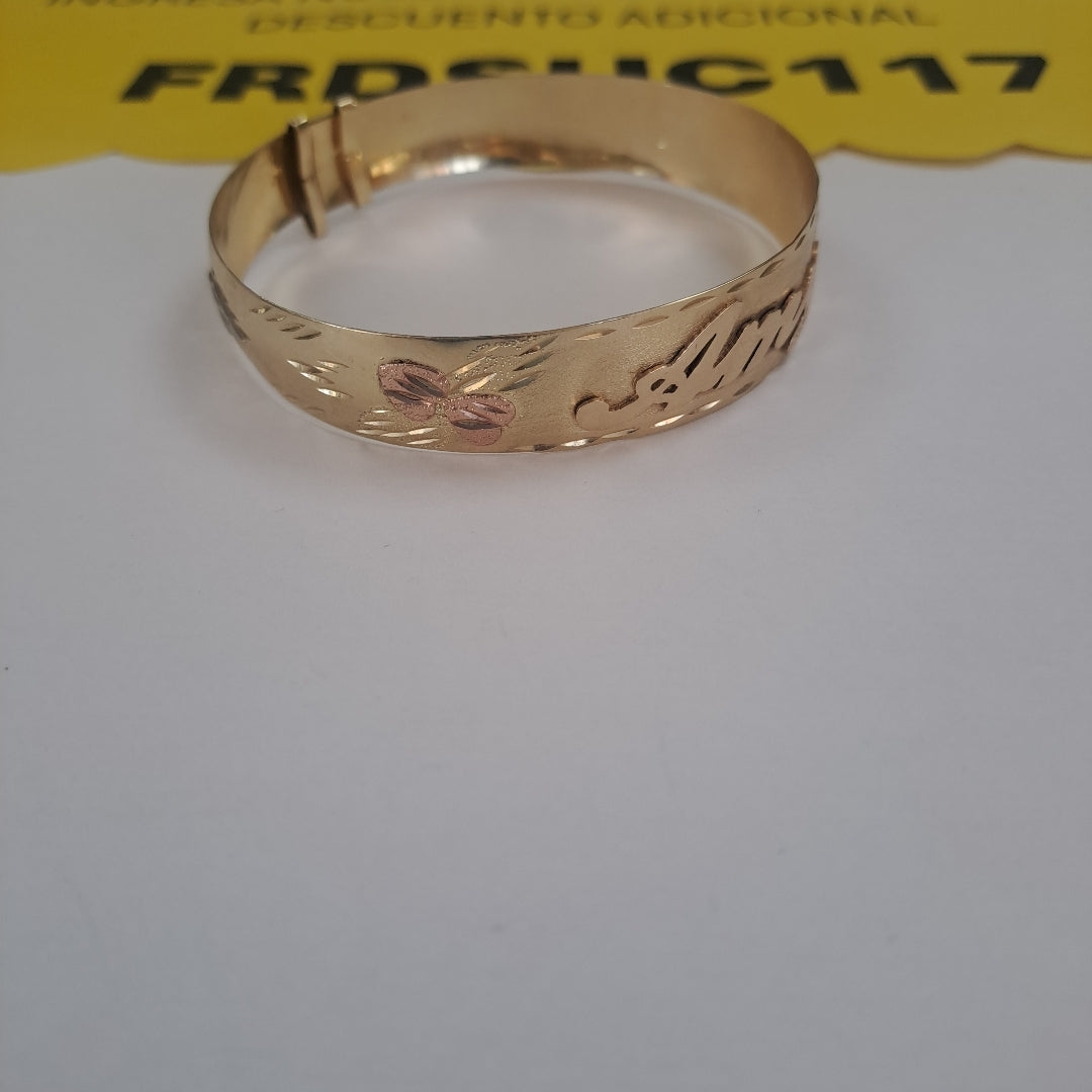 PULSERA RIGIDA ORO 14 K 9,70 GRMS (SEMINUEVO)