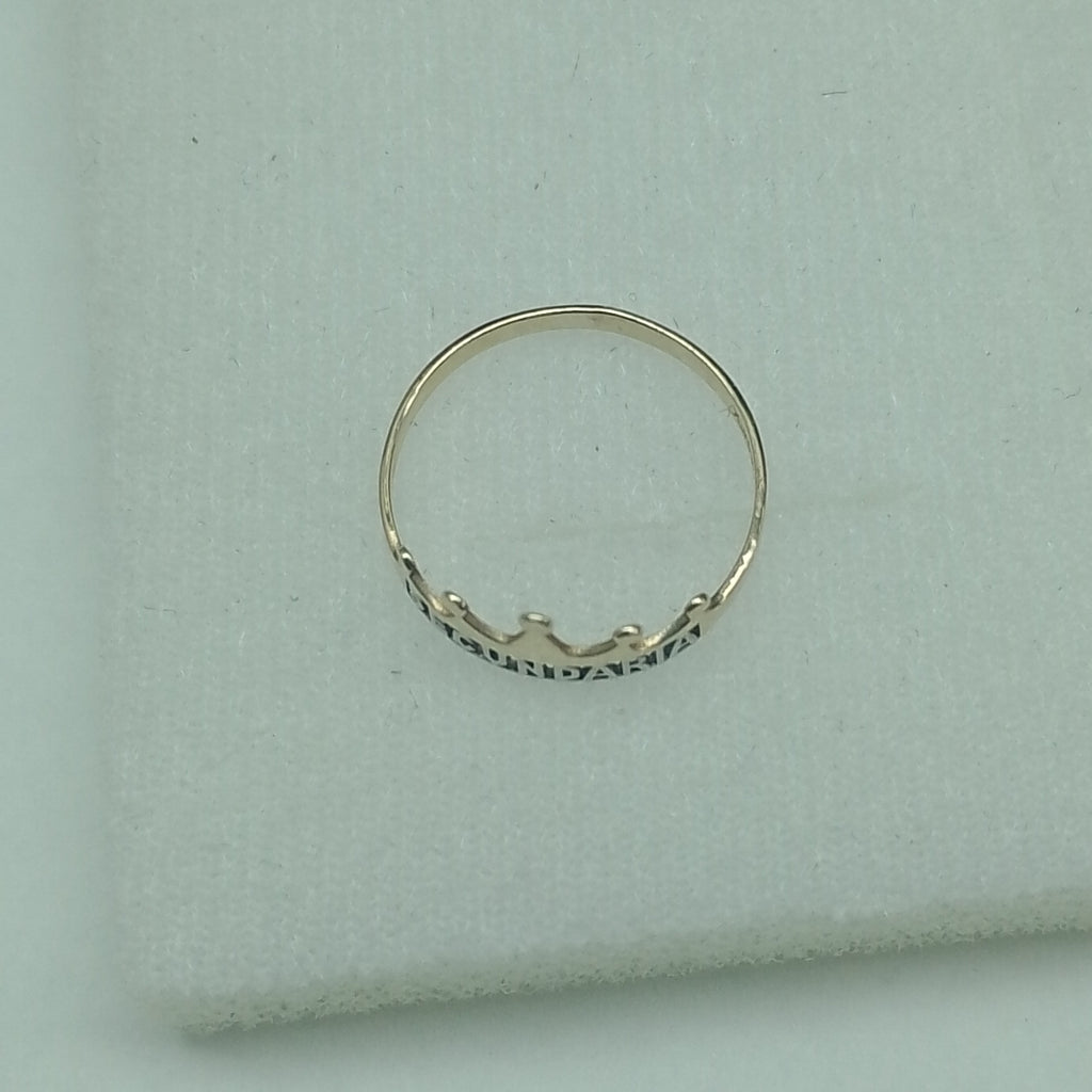 ANILLO DE GRADUACIÓN ORO,RODIADO 10 K 0,90 GRMS (SEMINUEVO)