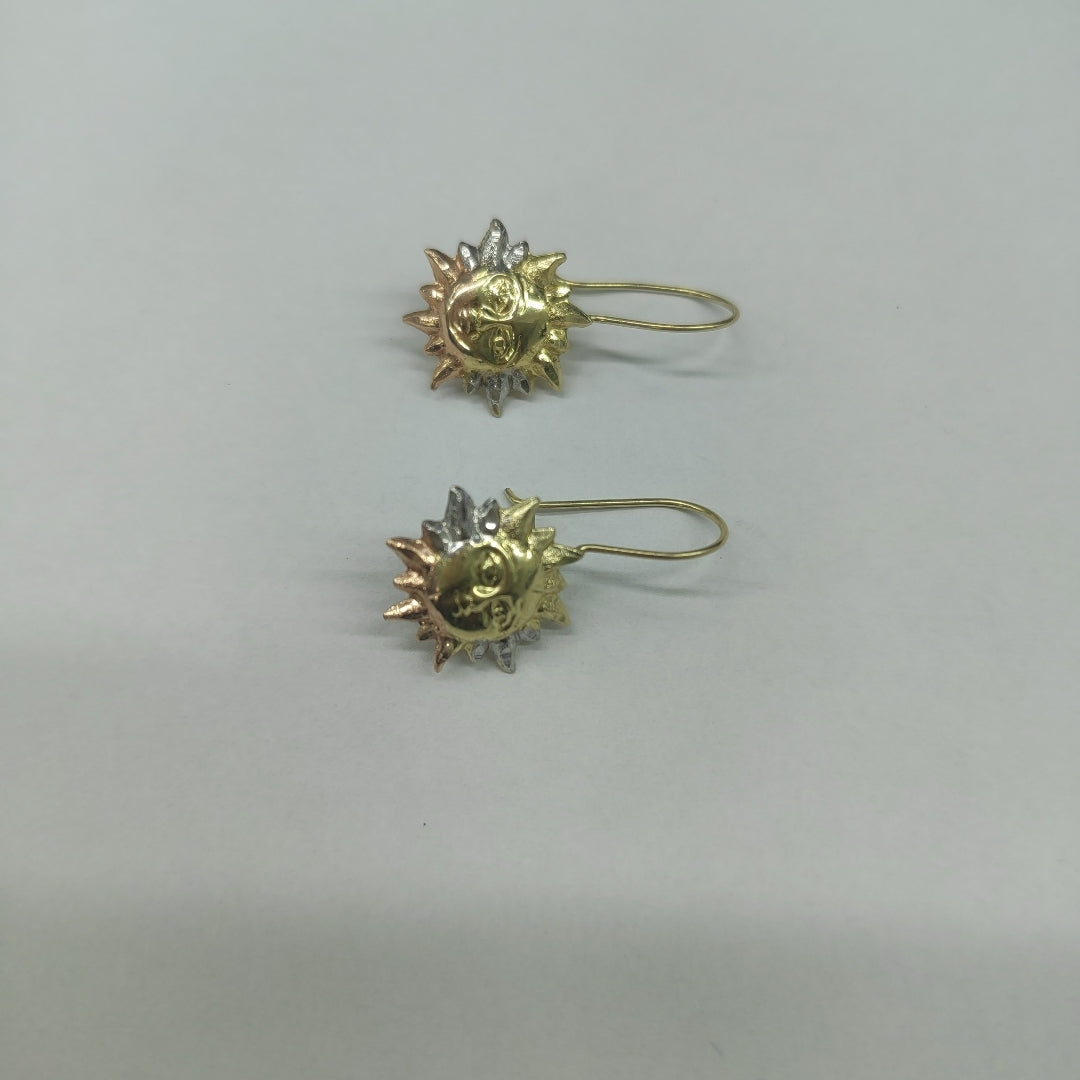 ARETES PAR ORO COMBINADO 10 K 0.9 GRMS (SEMINUEVO)