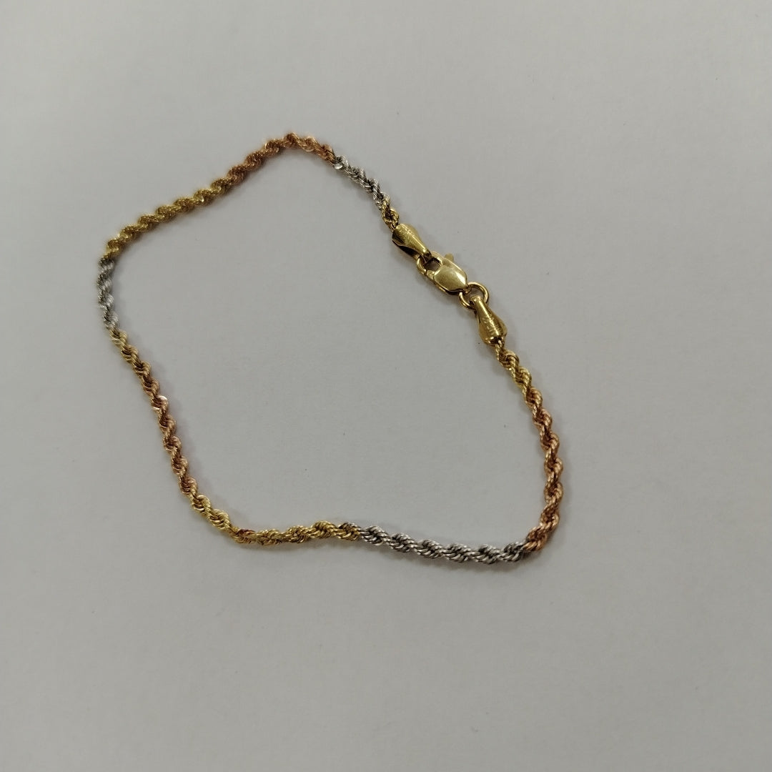 PULSERA ORO, ORO COMBINADO 14 K 1.2 GRMS (SEMINUEVO)