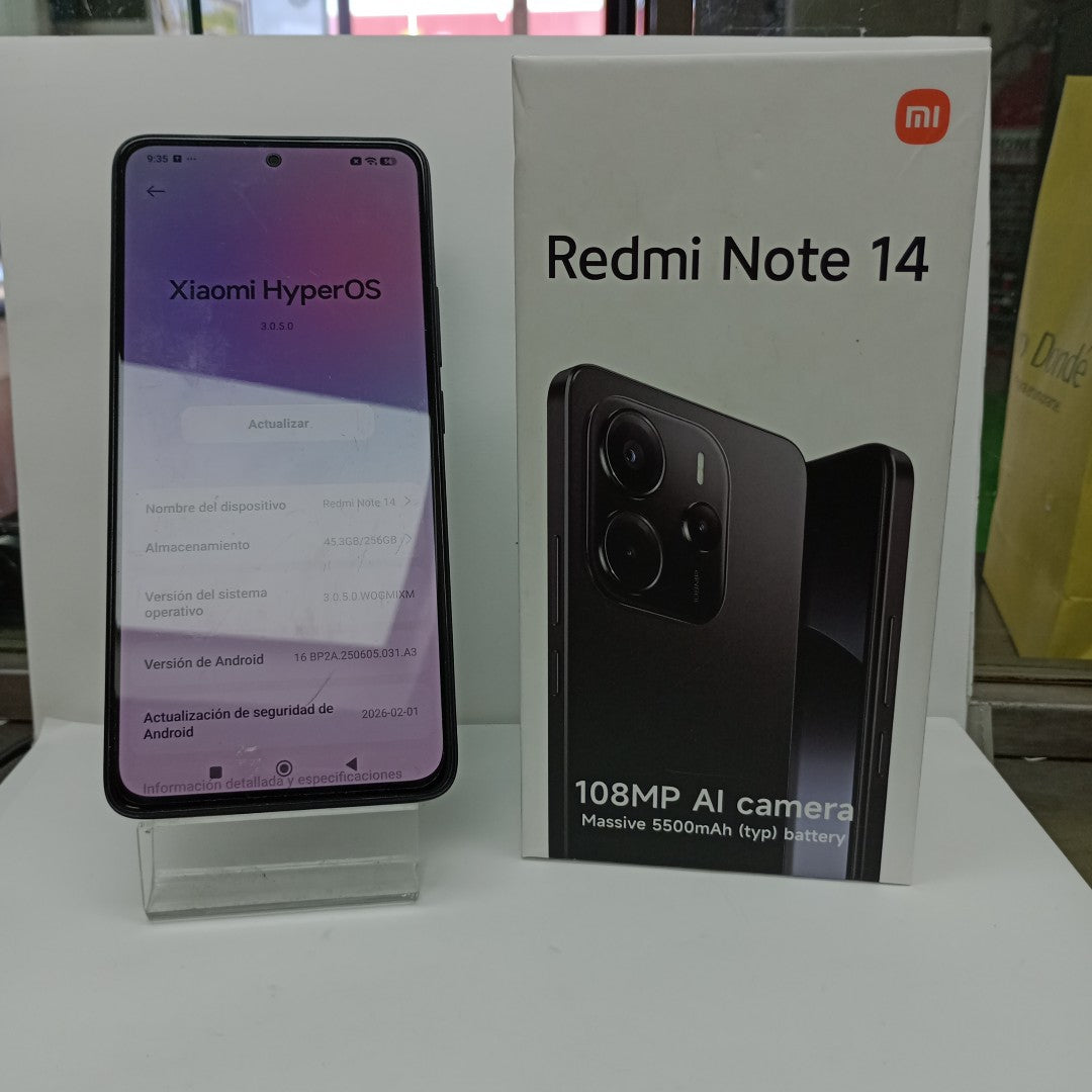 CELULAR XIAOMI REDMI NOTE 14 24117RN76L (2025) 256 GB 8 GB RAM (SEMINUEVO)