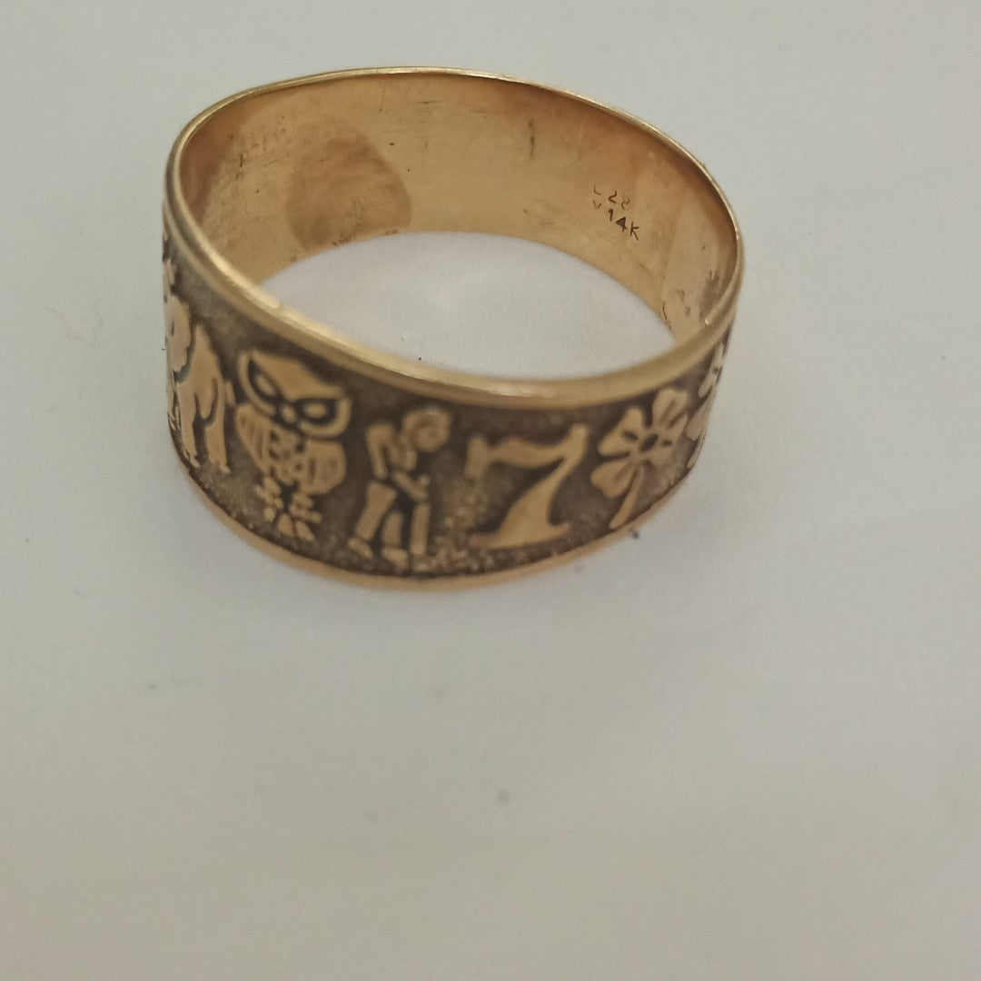 ARGOLLA DE LA SUERTE ORO 14 K 5,10 GRMS (SEMINUEVO)