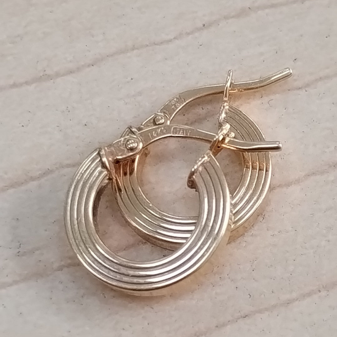 ARRACADAS PAR ORO 14 K 1.1 GRMS (SEMINUEVO)