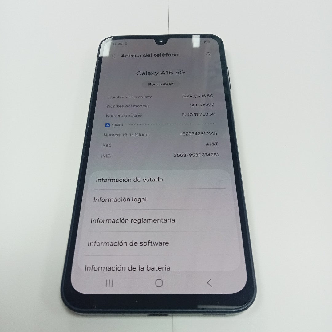 CELULAR SAMSUNG GALAXY A16 5G SM-A166M (2024) 128 GB 4 GB RAM (SEMINUEVO)