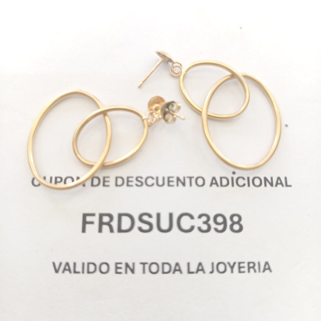 ARETES PAR ORO 14 K 2 GRMS (SEMINUEVO)
