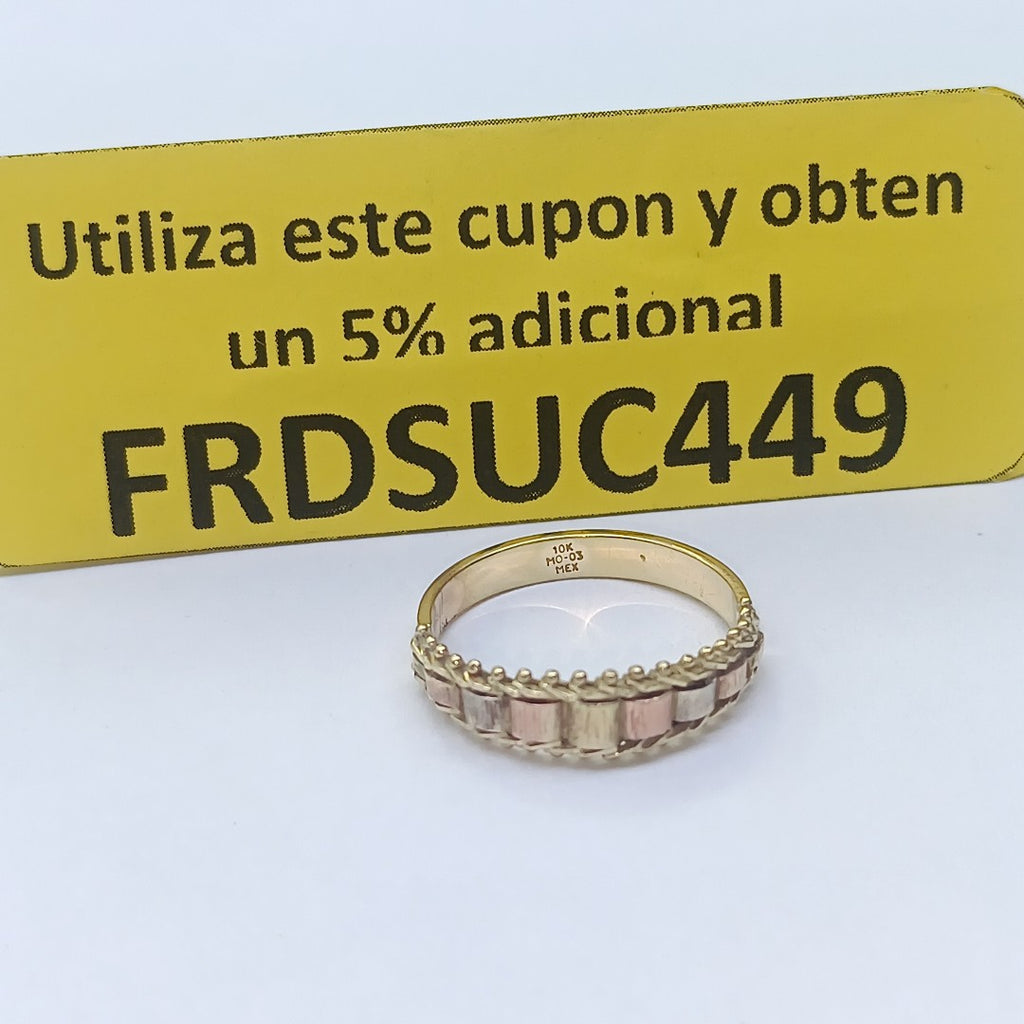 ANILLITO ORO, ORO COMBINADO 10 K 2.3 GRMS (SEMINUEVO)