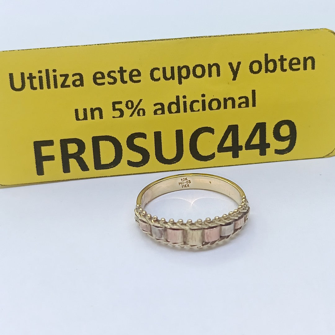 ANILLITO ORO, ORO COMBINADO 10 K 2.3 GRMS (SEMINUEVO)