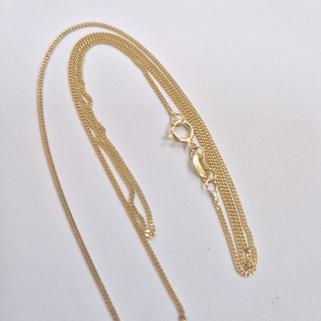 CADENAS TEJIDO BARBADA ORO 10K 55 CM 1.8 GR (NUEVO)