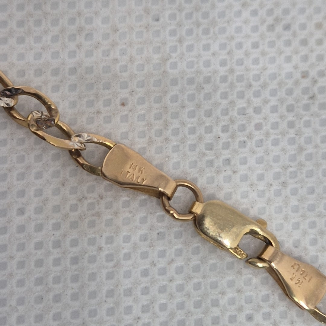 CADENA ORO COMBINADO 14 K 7.8 GRMS (SEMINUEVO)