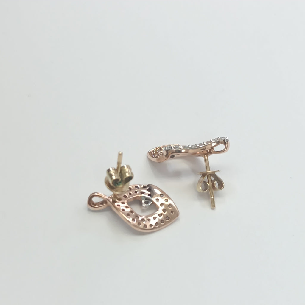 BROQUELES PAR ORO,ORO COMBINADO 14 K 2,20 GRMS (SEMINUEVO)