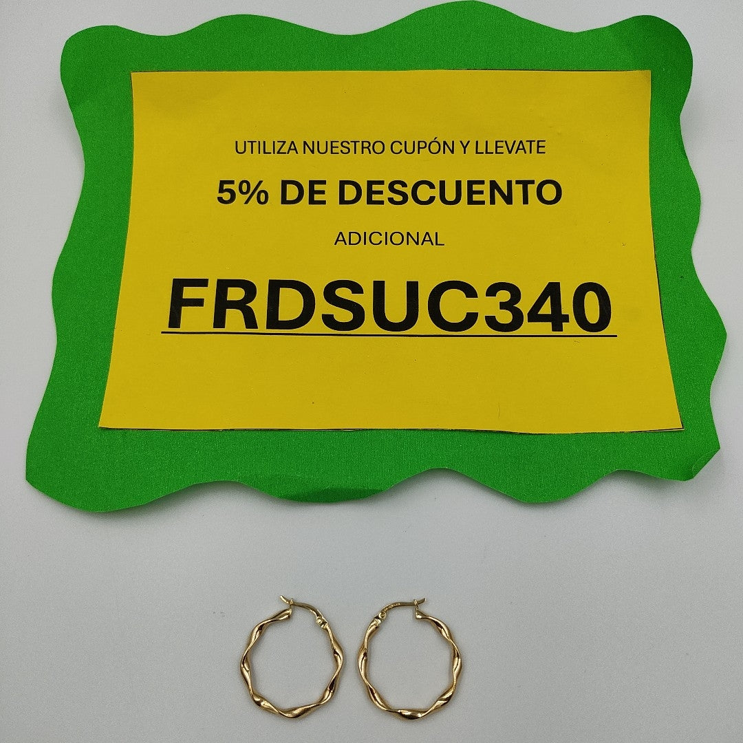 ARRACADAS ORO 14K 1.5 (NUEVO)