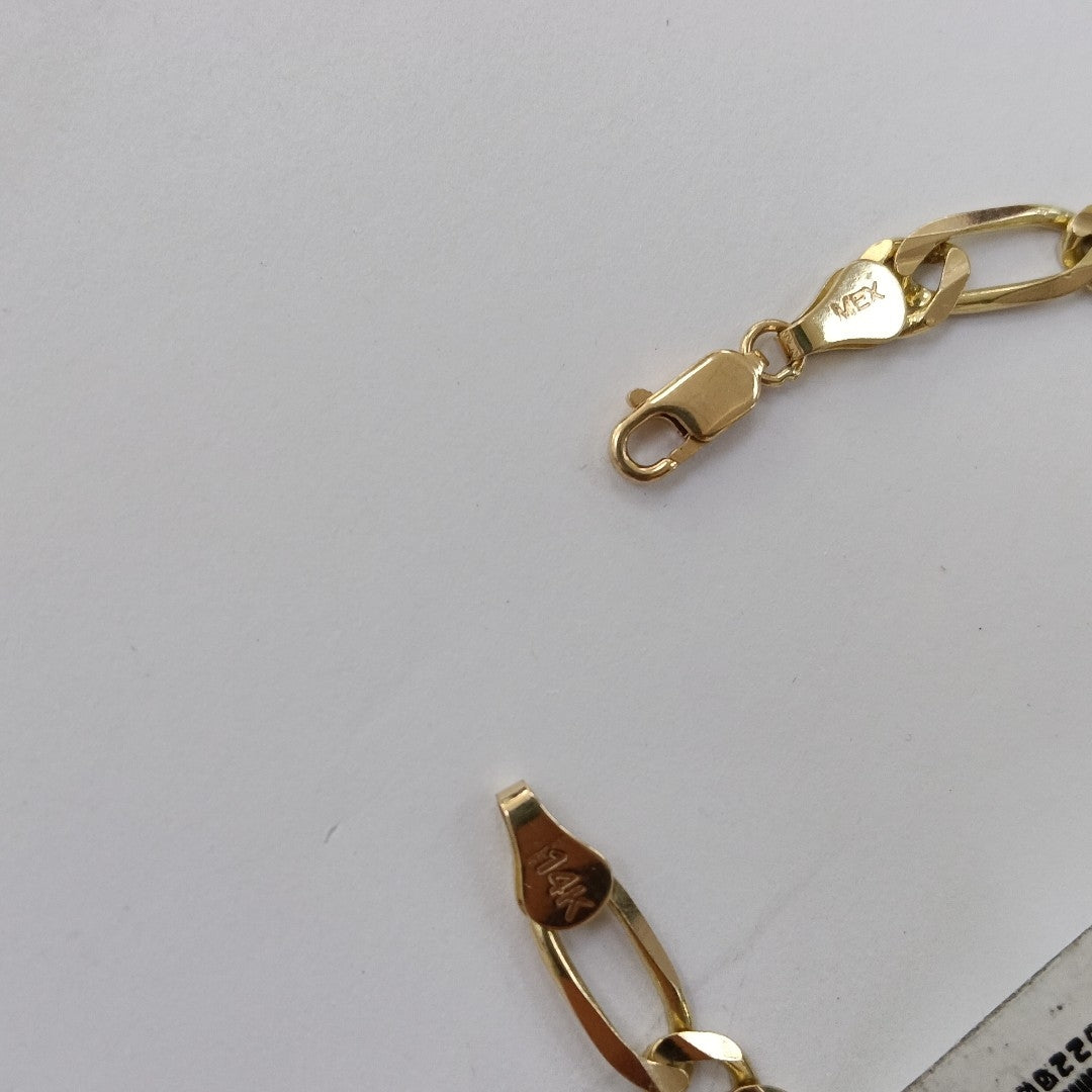 PULSERAS TEJIDO 3X1 ORO 14K 21 CM 9.9 GR (NUEVO)