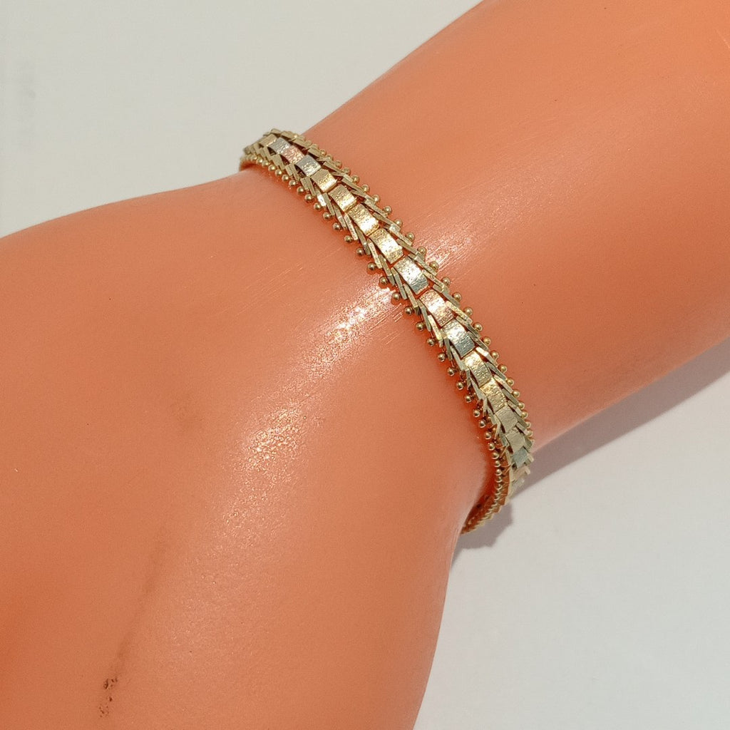 PULSERA ORO COMBINADO 14 K 8,50 GRMS (SEMINUEVO)