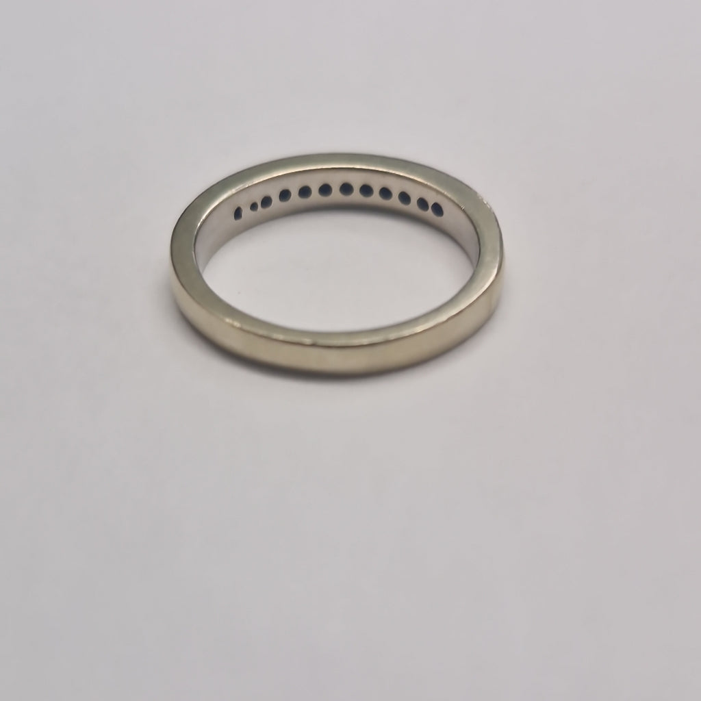 ANILLITO,MEDIA CHURUMBELA ORO BLANCO 14 K 2,90 GRMS (SEMINUEVO)