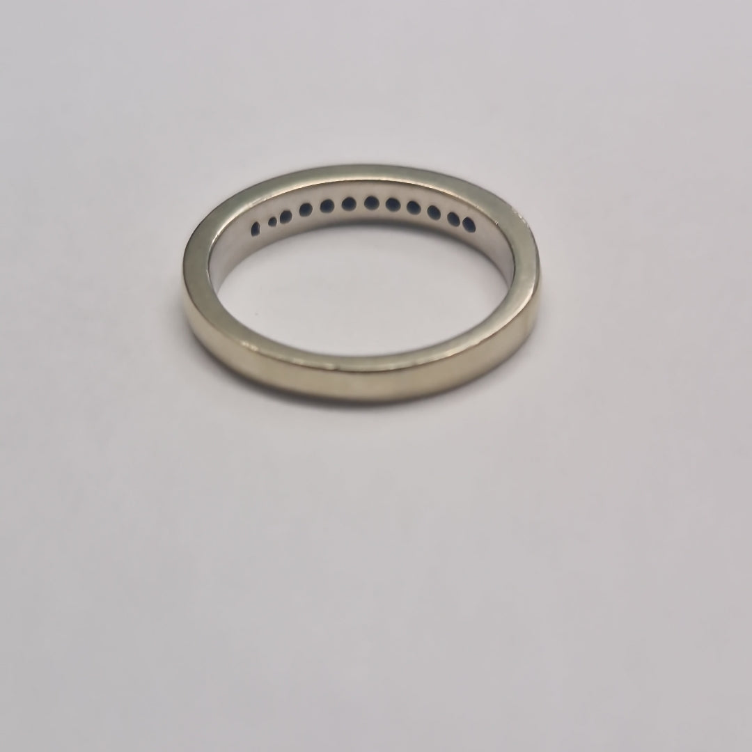 ANILLITO,MEDIA CHURUMBELA ORO BLANCO 14 K 2,90 GRMS (SEMINUEVO)