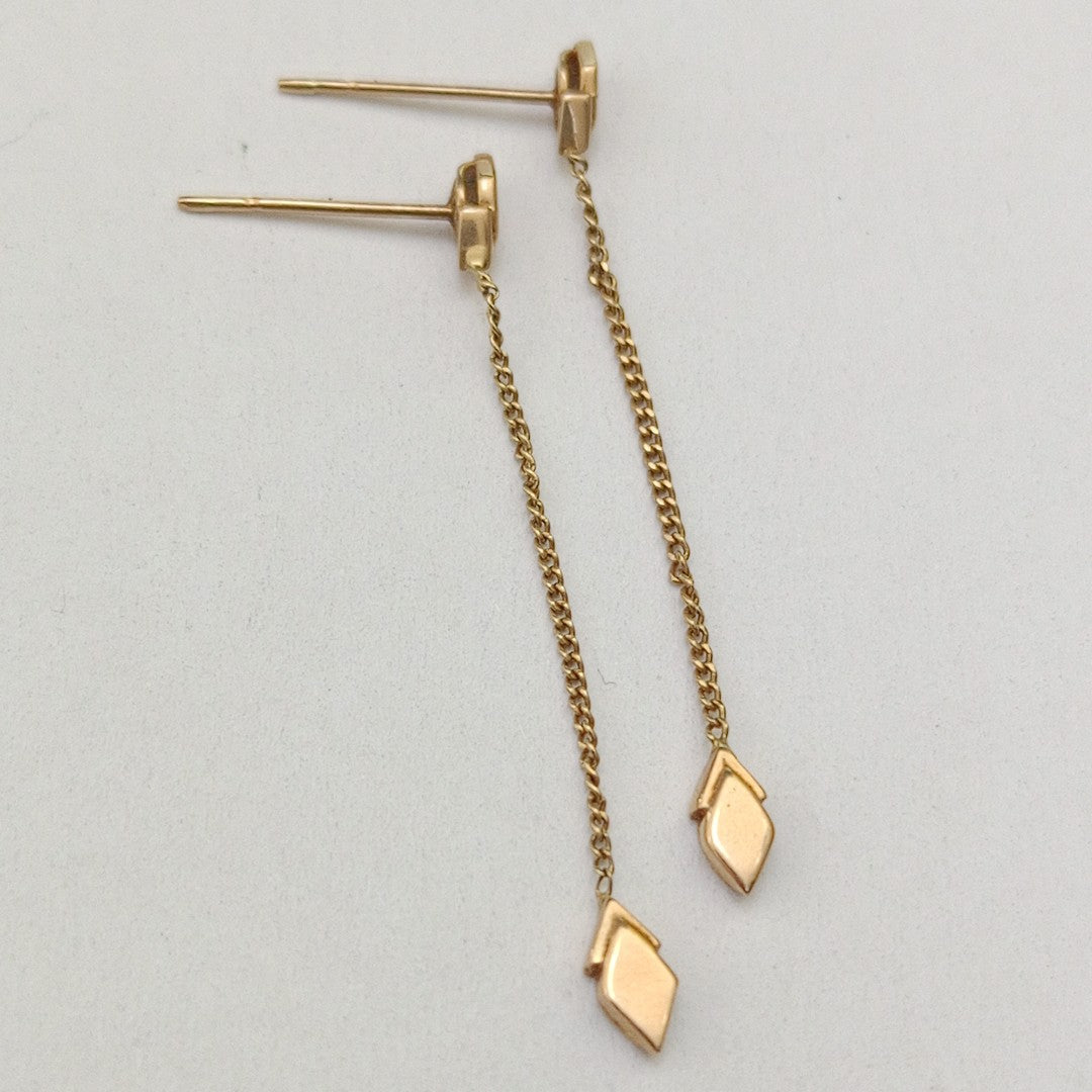 BROQUELES PAR ORO 14 K 1,10 GRMS (SEMINUEVO)