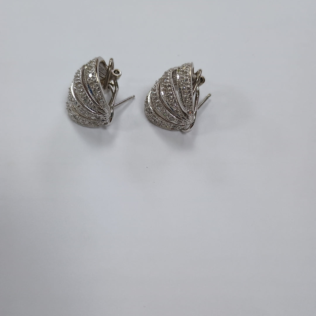 ARETES PAR ORO, ORO BLANCO 14 K 8.1 GRMS (SEMINUEVO)