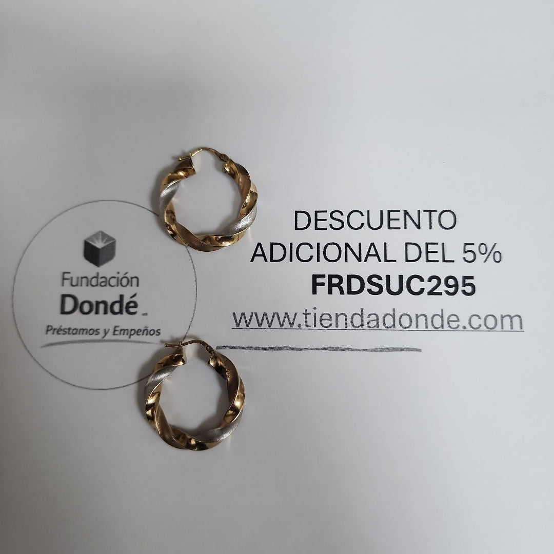 ARRACADAS PAR ORO 10 K 3.6 GRMS (SEMINUEVO)
