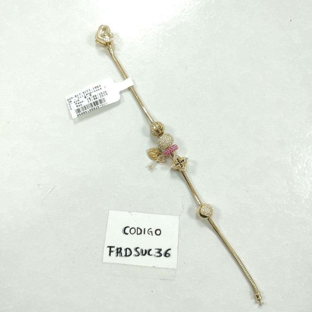 PULSERA CHARM ORO 14K 16.9 (NUEVO)