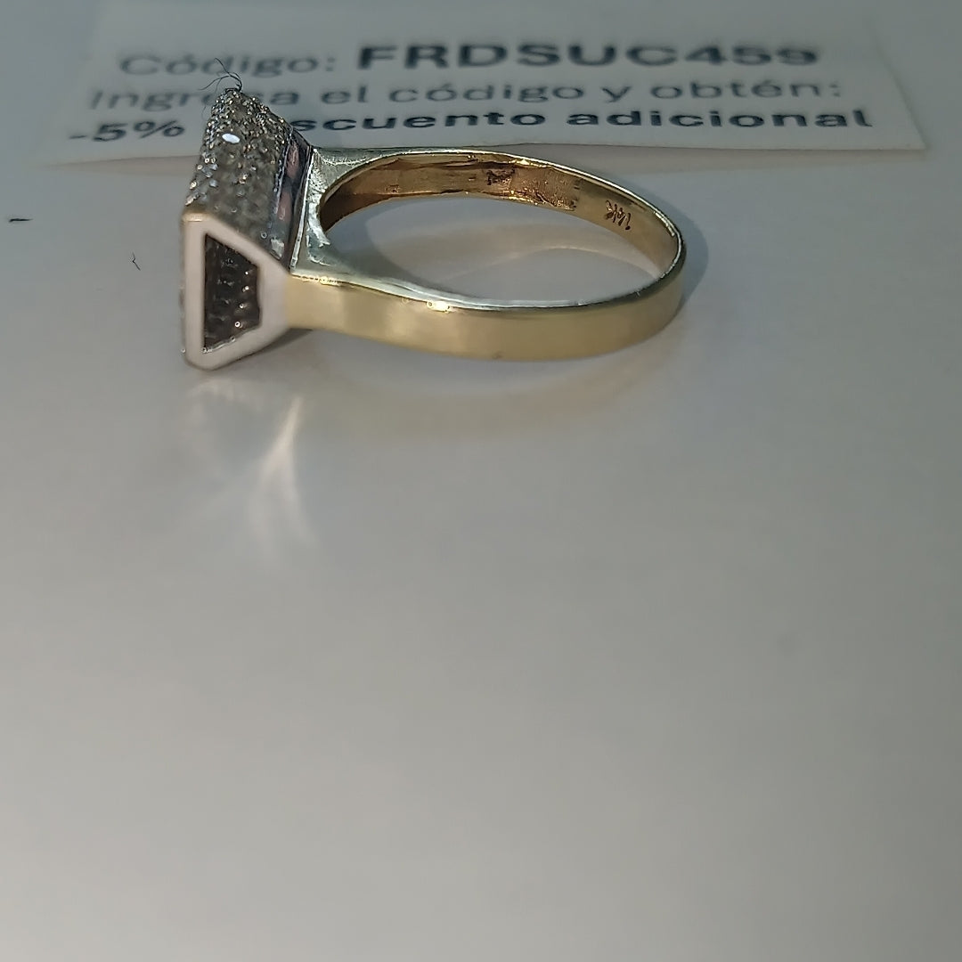 ANILLO ORO,RODIADO 14 K 3,10 GRMS (SEMINUEVO)