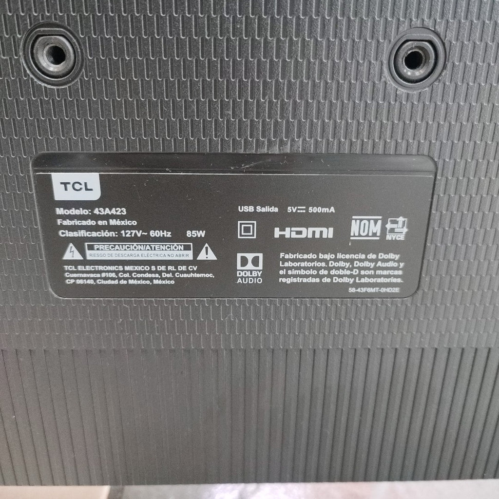 PANTALLA TCL 43A423 (2020) 43" LED 4K (SEMINUEVO)