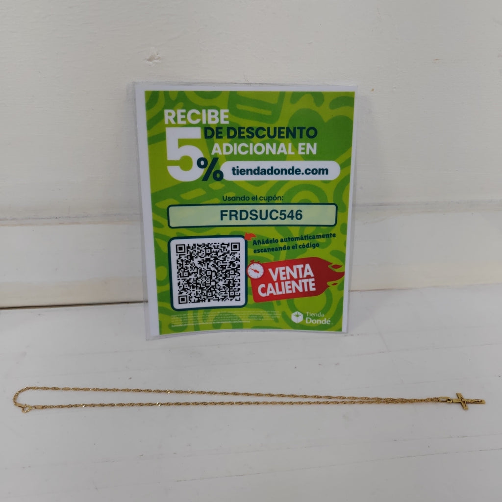 CADENA, CRUCIFIJO ORO 14 K 4.5 GRMS (SEMINUEVO)