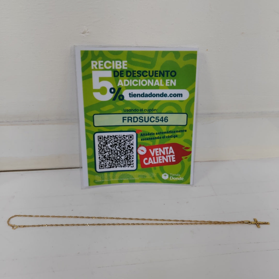 CADENA, CRUCIFIJO ORO 14 K 4.5 GRMS (SEMINUEVO)