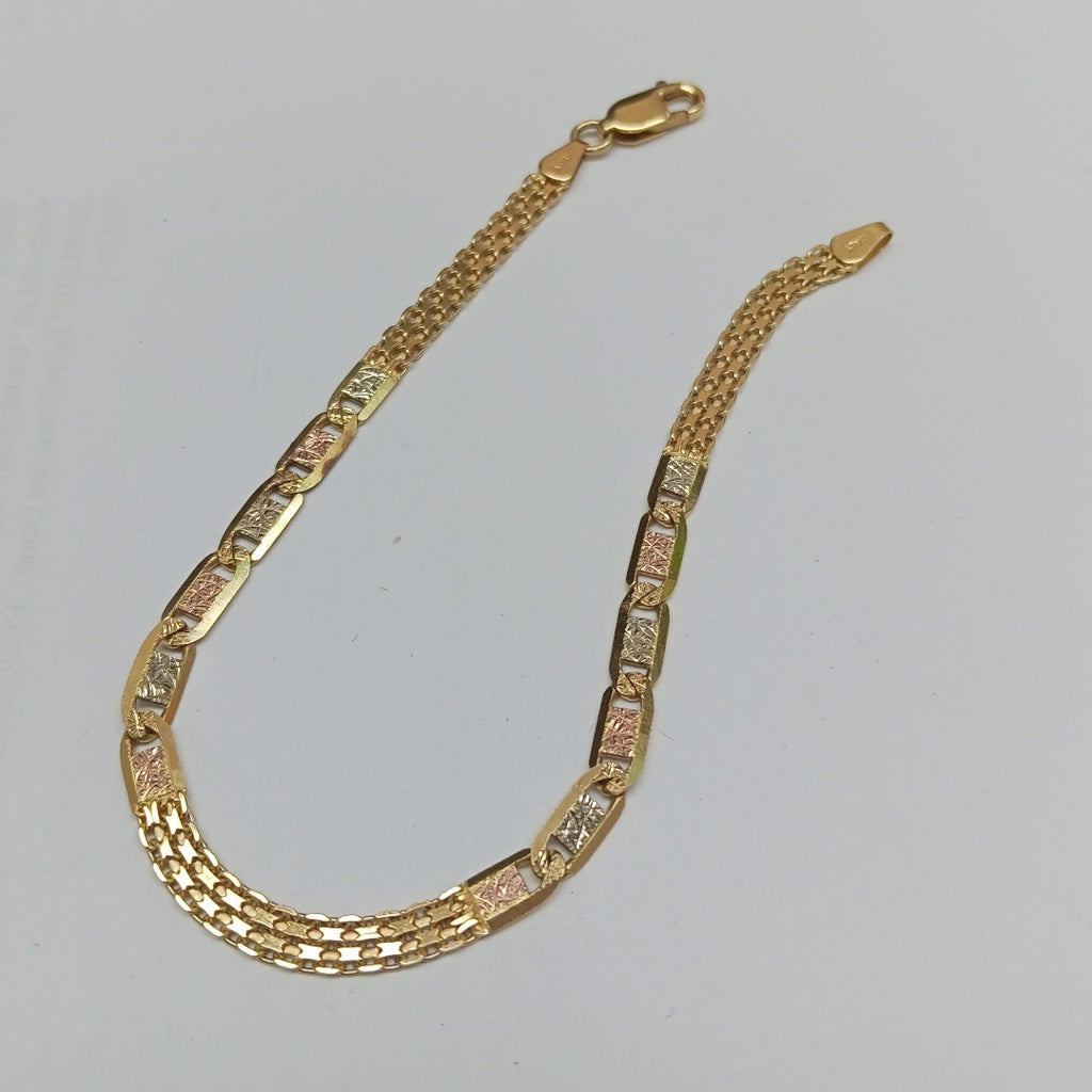 PULSERA ORO, ORO COMBINADO 14 K 7.8 GRMS (SEMINUEVO)