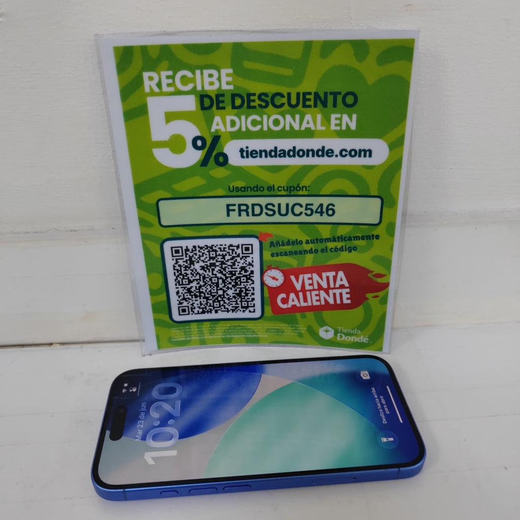 CELULAR APPLE IPHONE 16 A3286 (2024) 128 GB 8 GB RAM (SEMINUEVO)