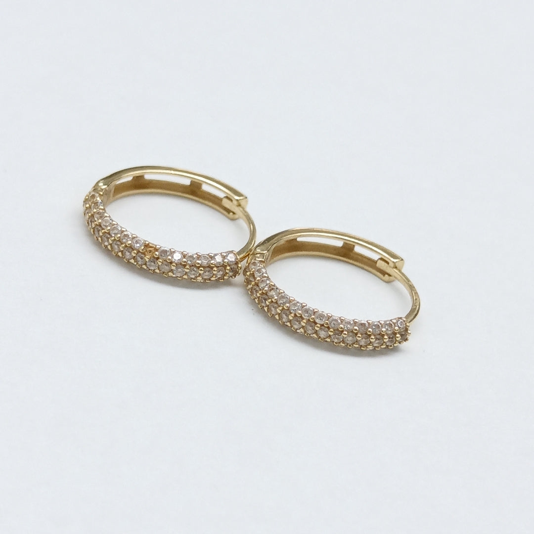 ARRACADAS PAR ORO 14 K 1.5 GRMS (SEMINUEVO)
