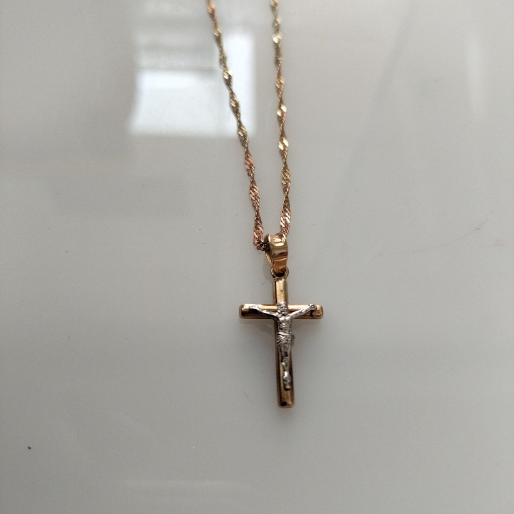 CADENA, CRUCIFIJO ORO 10 K 2 GRMS (SEMINUEVO)
