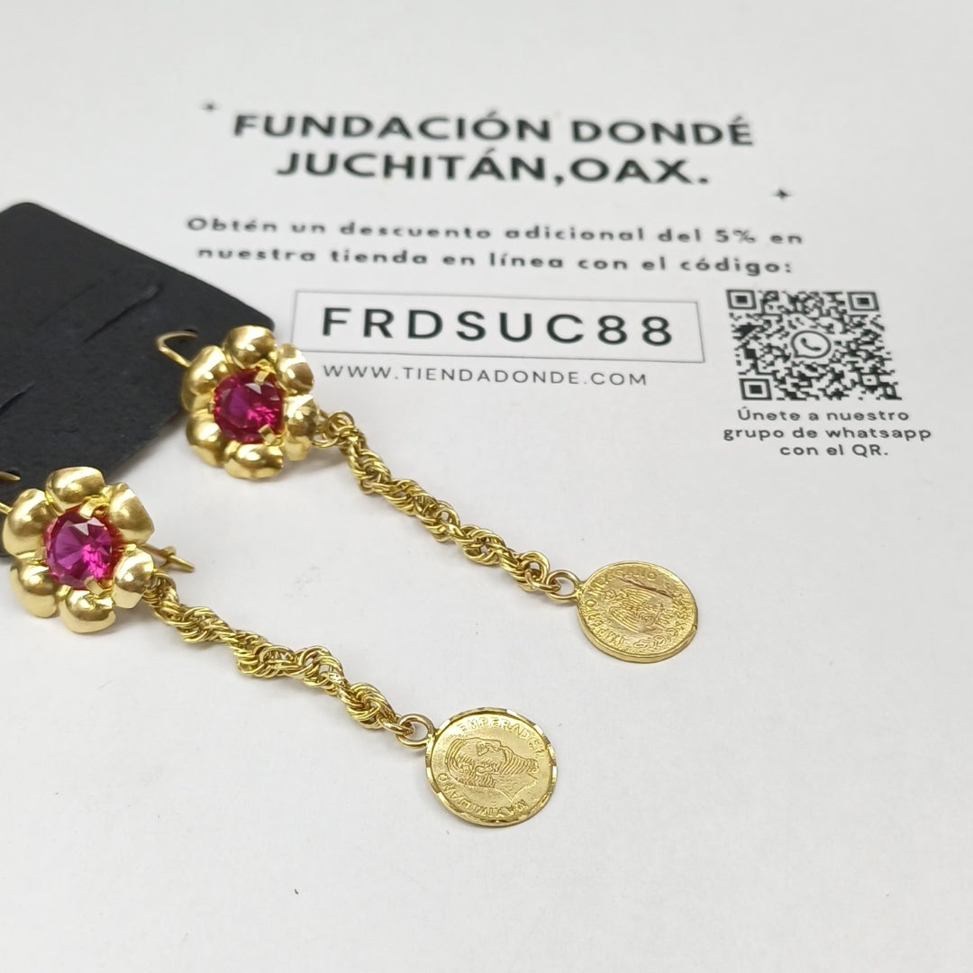 K1 4.6 GRMS 10 K IDENTIFICACIÓN ARETES PAR TEJIDO HECHURA ESPECIAL (SEMINUEVO)