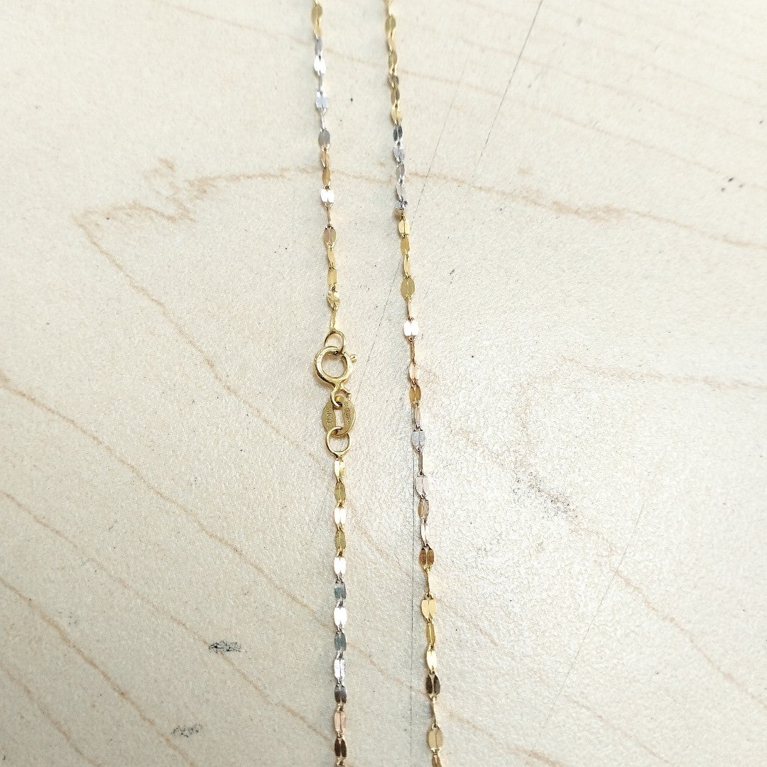 CADENA ORO, RODIADO 14 K 1.1 GRMS (SEMINUEVO)