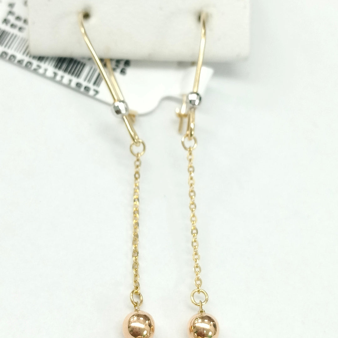 ARETES PAR ORO 14 K 2.7 GRMS (SEMINUEVO)
