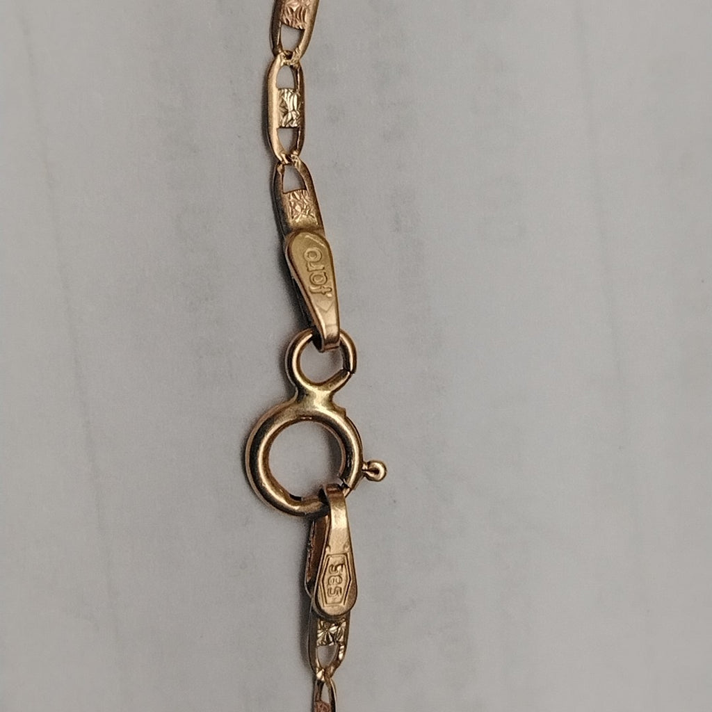 CADENA, DIJE ORO, RODIADO 14 K 3.8 GRMS (SEMINUEVO)