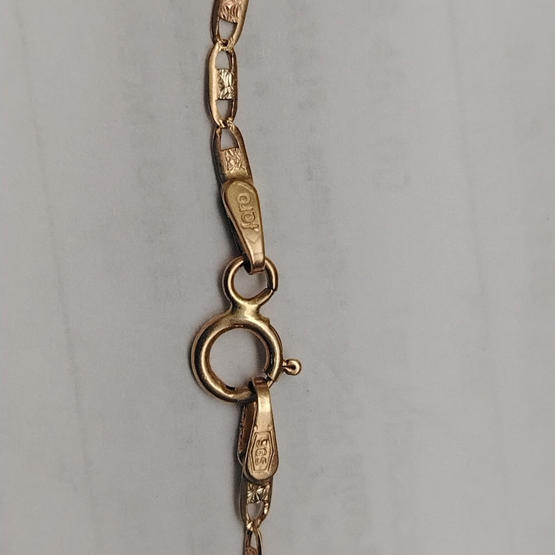CADENA, DIJE ORO, RODIADO 14 K 3.8 GRMS (SEMINUEVO)