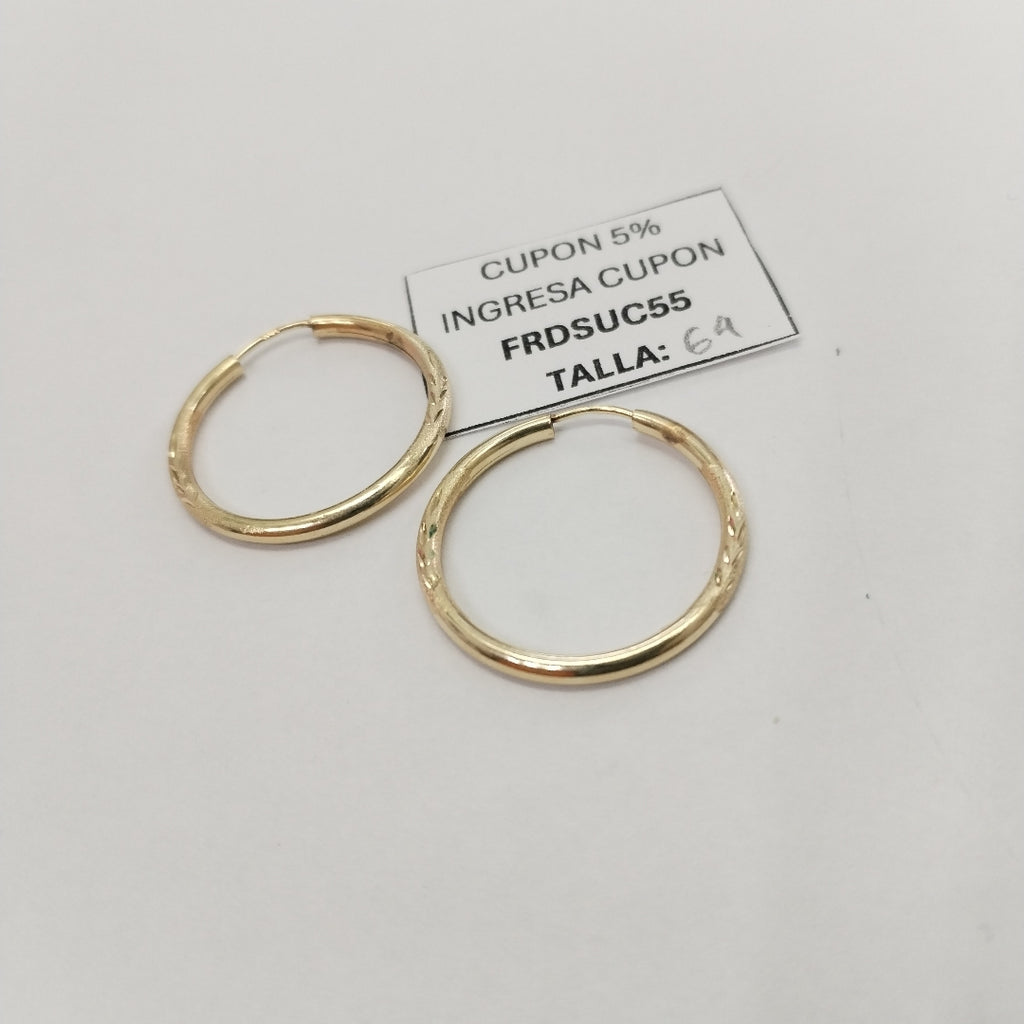 ARRACADAS PAR ORO 14 K 1.7 GRMS (SEMINUEVO)
