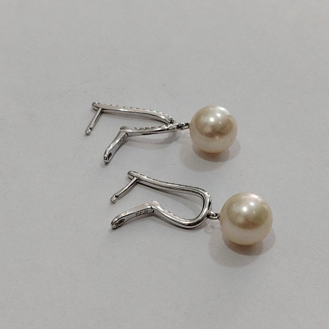 ARETES PAR ORO BLANCO 14 K 4 GRMS (SEMINUEVO)