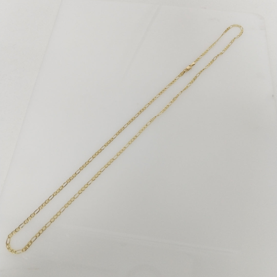 CADENAS TEJIDO FIGARO GUCHI ORO 10K 60 CM 5.3 GR (NUEVO)