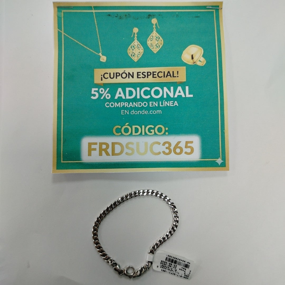 PULSERA ORO, ORO BLANCO 14 K 4.5 GRMS (SEMINUEVO)