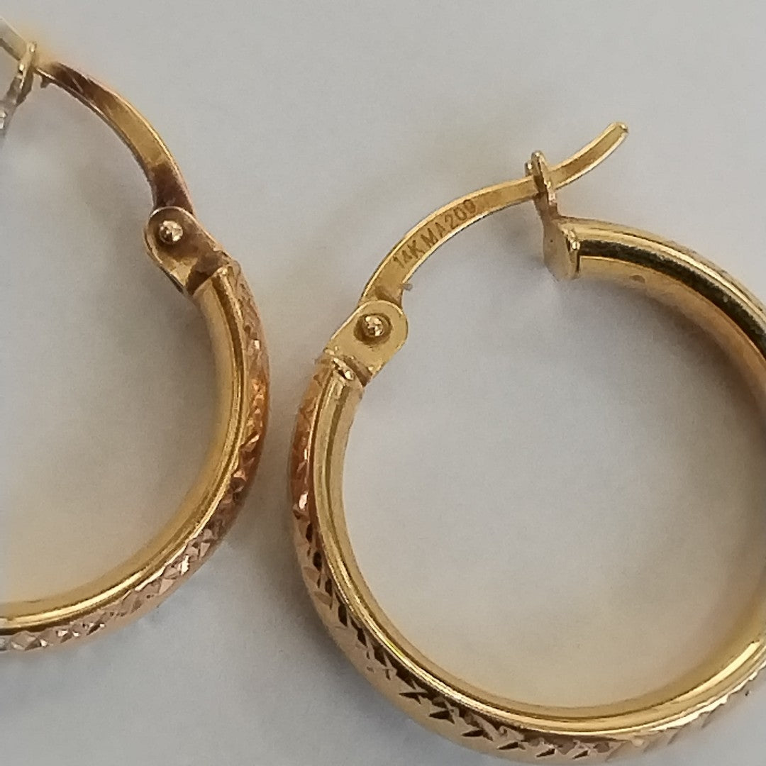 ARRACADAS PAR ORO 14 K 2 GRMS (SEMINUEVO)