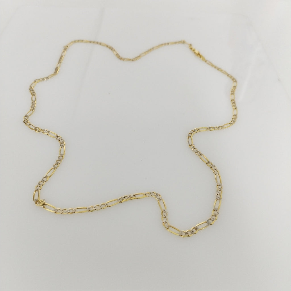 CADENAS TEJIDO 3X1 DIAMANTADO ORO 10K 60 CM 6.7 GR (NUEVO)