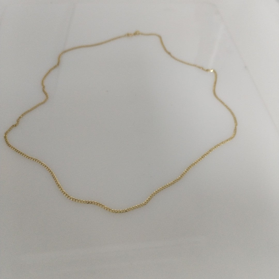 CADENAS TEJIDO BARBADA ORO 10K 55 CM 3.9 GR (NUEVO)
