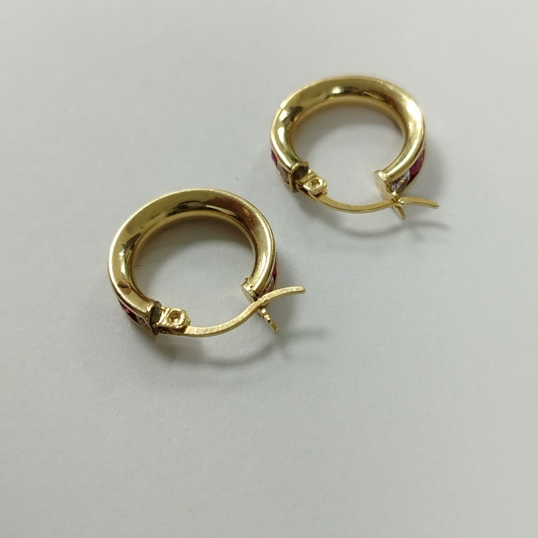 ARETES PAR ORO 14 K 3,00 GRMS (SEMINUEVO)