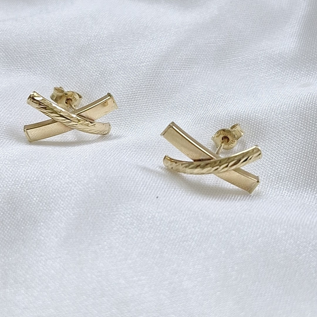 ARRACADAS PAR ORO 14 K 1.2 GRMS (SEMINUEVO)