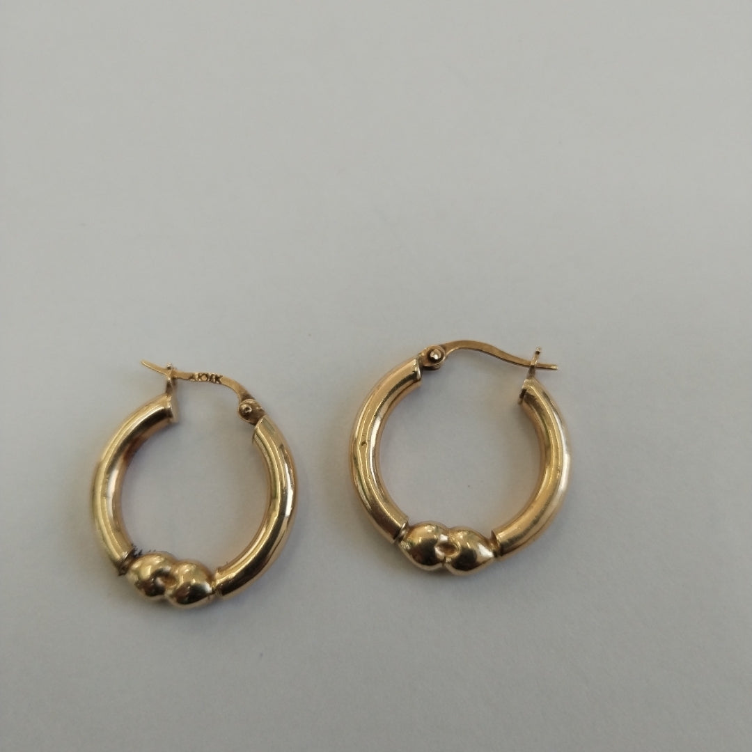 ARRACADAS PAR ORO 14 K 2.4 GRMS (SEMINUEVO)